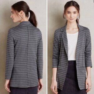 Anthropologie Dolan Gray Striped Knit Blazer Size XL - like new!